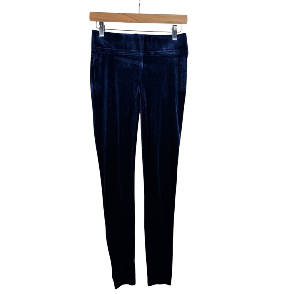LOFT Women's Blue Velvet Velour High‎ Rise Leggings size XS
